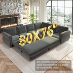 88.2" Sectional Sleeper Sofa - Image 6