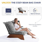 MAXYOYO Adjustable Living Room Chair, 3-Position Bean Bag Chair - Image 9