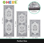 HEBE Boho Kitchen Rugs Set of 3, Non Slip Washable Kitchen Mats - Image 2