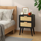 YAUKOMEL Black Nightstand, Wood End Table, Side Table - Image 6