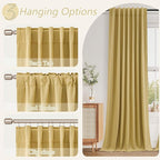100% Blackout Curtains 96 Inch Length 2 Panels Set - Image 6