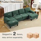 Karl home 110" U-Shape Sectional Couches - Image 2