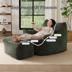 Gericco Oversized Bean Bag Chaise Lounge Chair Indoor - Image 5