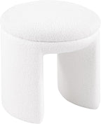 Furniture of America Rami Modern 18-inch Solid Wood Upholstered Ottoman - Image 4