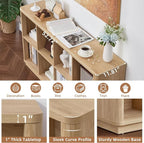 Joaxswe 8 Cube Storage Book Shelf, Floor Standing Wooden Cubby Bookcase - Image 4