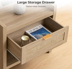 SICOTAS Rattan Nightstands Set of 2 Bedside Table - Image 5