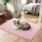 2x3 Pink Fluffy Soft Area Rug Non-Slip - Image 2