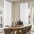 60 Inch Width Curtains 90 Inch White Linen Curtains Pinch Pleated | Linen Blend - Image 8