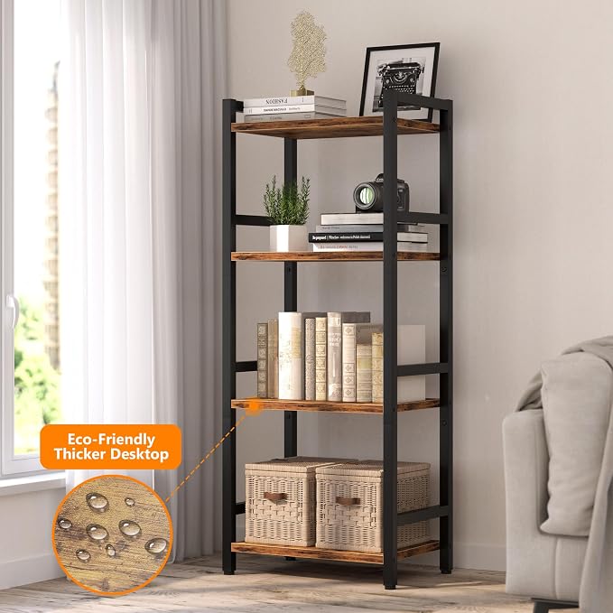 Book Shelf, 4 Tier Bookcase - Image 4