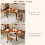 HUAHUU Dining Table Set for 4, Extendable Kitchen Table Chairs Set of 4 - Image 4