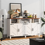 knoworld Buffet Sideboard with Storage Farmhouse with 4 Doors, Dining Room - Image 3