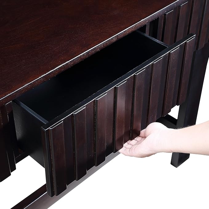 52" Wood Console Table for Entryway, Mid-Century Sofa Table - Image 6