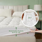 BEDLORE California King Mattress Topper Viscose Derived from Bamboo, Thick - Image 6