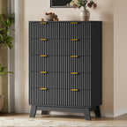 BORNOON 46" Tall Dresser for Bedroom, 6-Drawer Fluted Chest of Drawers - Image 3