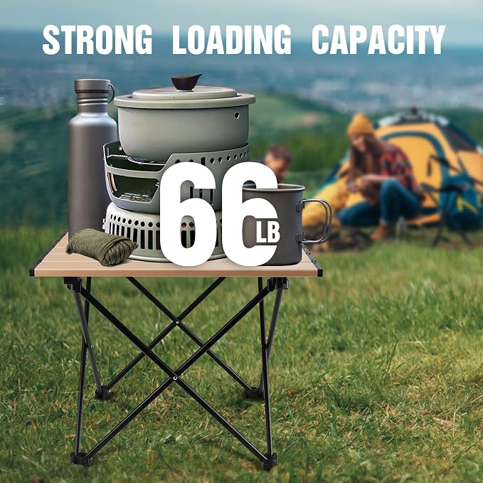 VILLEY Portable Camping Side Table, Ultralight Aluminum Folding Beach Table - Image 6
