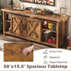 Farmhouse TV Stand for 65 Inch TV - Image 4