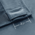 MIULEE Velvet Curtains 52x84 inches 2 Panels Stone Blue Blackout Curtains | - Image 3
