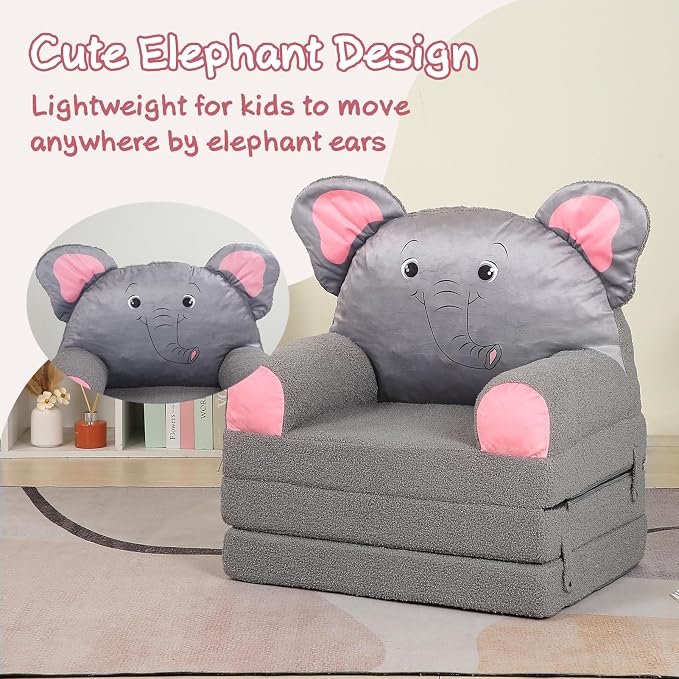 MOMCAYWEX Kids Sofa, Sherpa Couch - Image 4