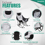 SUNNYFEEL Oversized Heated Rocking Camping Chair 2 Pack, Fully Padded Patio - Image 5