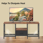 JARHETUN TV Stand with Fabric Drawer, Entertainment Center - Image 6
