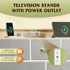 WLIVE Dresser TV Stand with Power Outlets, Led Dresser - Image 6