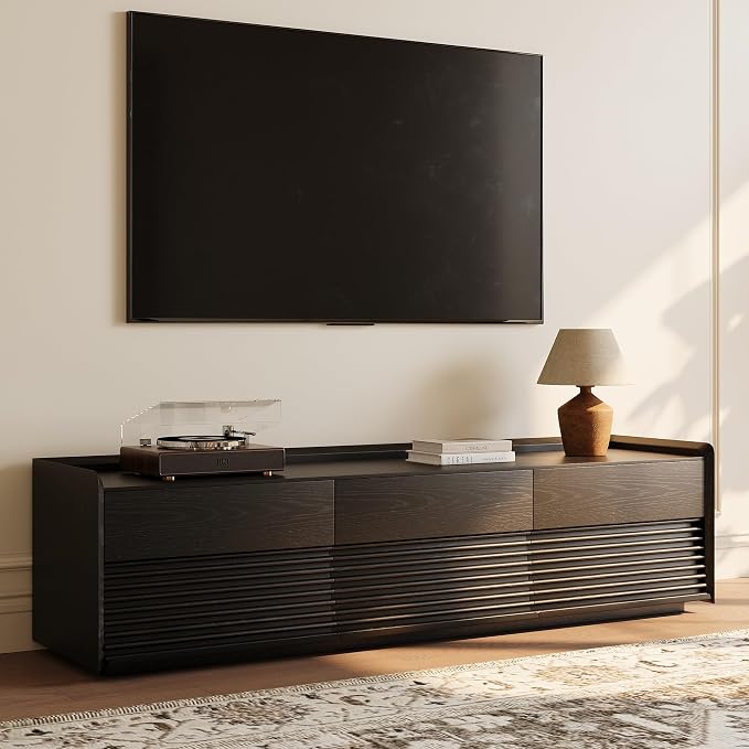 POVISON Fully-Assembled Mid Century Modern TV Stand, 70.87" Entertainment Center - Image 2