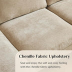 Karl home 111" Sectional Sofa U-Shaped 4-Seat Couch - Image 3