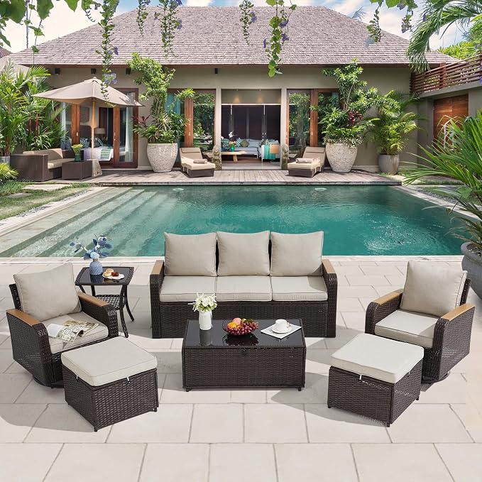 7 Pieces Outdoor Furniture Set by YALISSEY