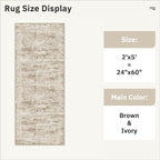Soalmost Runner Rug 2x5 Washable Non-Slip Kitchen Entry Runners Brown | Soft - Image 5