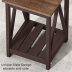 ChooChoo Farmhouse End Table, Rustic Vintage End Side Table - Image 7
