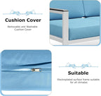 4-Piece Outdoor Patio Furniture Set, Metal Conversation Sofa Set - Image 4