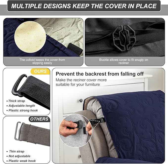 100% Waterproof Recliner Chair Cover, Recliner Chair Covers - Image 6
