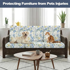 CALBODE 8 Pcs Stretch Indoor/Outdoor Seat Cushion Covers, - Image 6