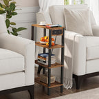 TUTOTAK Narrow Side Table with Charging Station, Small End Table with USB Ports - Image 5