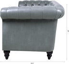 LEVNARY Chesterfield Sofa, Classic Tufted Upholstered Leather Couch, Modern 3 - Image 5