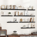 Fun Memories 32 Inch Floating Shelves Wall-Mounted, Rustic Wood Shelf - Image 6
