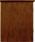 Leick Home 82350 Solid Wood Mission Oak Three Door TV Stand - Image 3