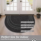 BEQHAUSE Dirt Trapper Door Mat 24" x 36" Half Circle Non Slip Rugs, Absorbent - Image 2