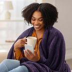 Utopia Bedding Ultra Soft Fleece Bed Blanket Throw Size Purple | Microfiber - Image 3