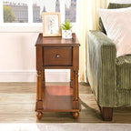 PADMA HOUSE Solid Wood Narrow End Table - Image 8