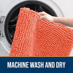 OLANLY Dog Door Mat for Muddy Paws 36x24, Super Absorbent Chenille Mud Mat | - Image 5