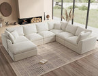 ohllob Oversized Cloud Couches for Living Room, Convertible Sectional Couch by Ohllob