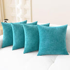 CaliTime Decorative Couch Throw Pillow Covers 18 X 18 Inches Lake Blue | Pack by CaliTime