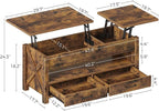 Seventable Coffee Table, 47.2" Lift Top Coffee Table - Image 3