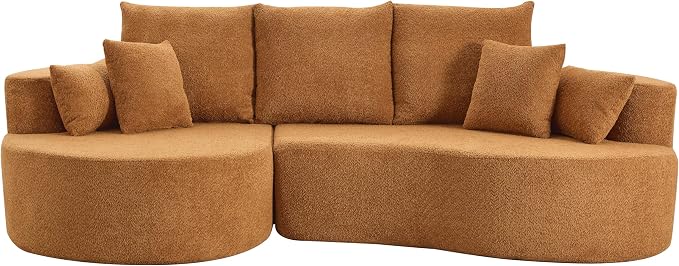 106'' Sectional Curved Sofa Sponge Couch - Image 7