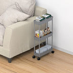 Sooyee Slim Storage Cart, 3 Tier Bathroom Rolling Utility Cart Storage - Image 5
