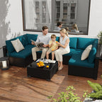 KIGOTY 7-Piece Patio Furniture Set, All-Weather PE Rattan Outdoor Sectional Sofa - Image 8