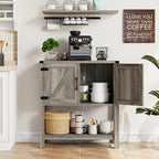 Mufico Console Table with 2-Door Cabinet Coffee Bar Cabinet Sofa Table - Image 6