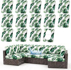 Waterproof Outdoor Cushion Covers, Stretch Patio Slipcovers | UV Resistant by hyha
