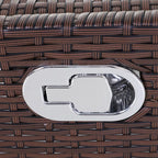 Outsunny Wicker Outdoor Rocking Chair, Patio Recliner - Image 8